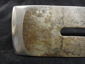 Plane Iron showing reshaping for adze blade